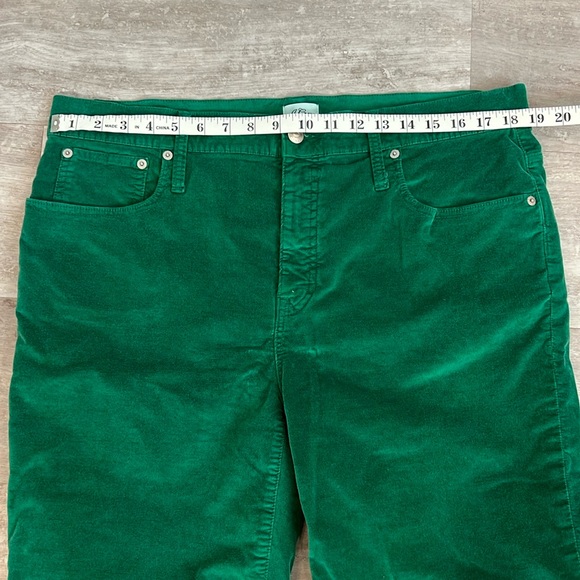 J.Crew Green Velvet Vintage Slim Straight Leg Pants 33 - Picture 4 of 10